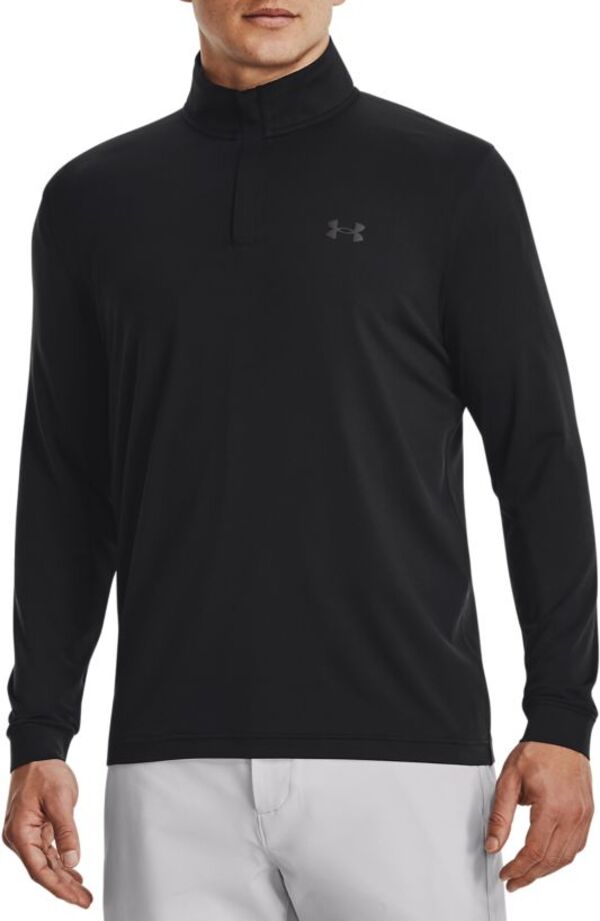 アンダーアーマー メンズ アウター 上衣・上衣 Under Armour Men\u0027s Playoff Golf 1/4 Zip Black/Jet Gray 黒いこと メンズファッション-コート・ジャケット
