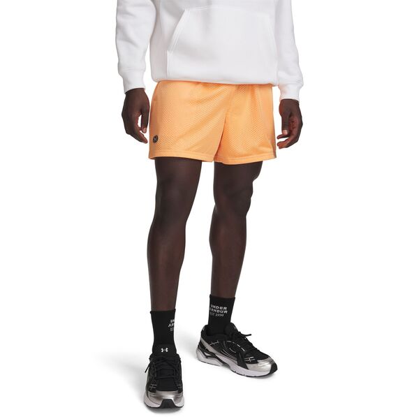 アンダーアーマー メンズ ボトムス 二分の一ズボン下・さる股引き メッシュ 遊撃手ズボン下 Under Armour Men\u0027s Icon Meshorts Orange Bloc/White 白いこと