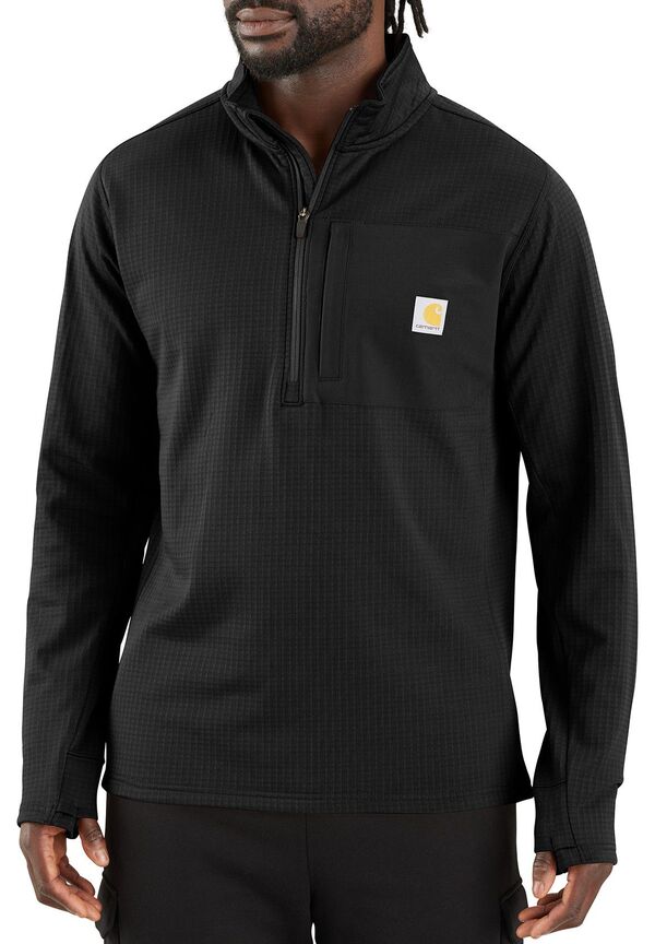 カーハート メンズ アウター パーカー・スウェット セーター Carhartt Men's Force For Winter 1/4 Zip Sweater Black ブラック｜ReVida 店