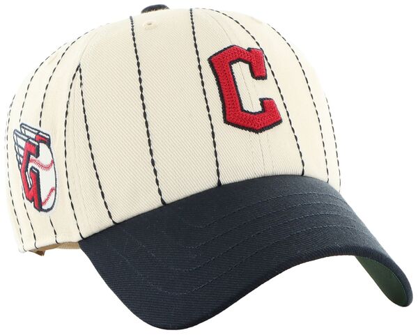 フォーティーセブン メンズ アクセサリー 帽子 '47 Adult Cleveland Guardians Cream Cooperstown Rawlings Clean Up Adjustable Hat NoColor クリーム｜ReVida 店