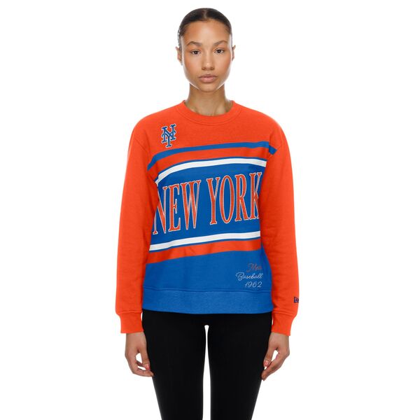 ニュー内鰓 レディース アウター パーカー・スウェット 労働者の一団のど首 プルオーバー New Era Women\u0027s New York Mets Blue Game Day Crewneck Sweatshirt NoColor 青色