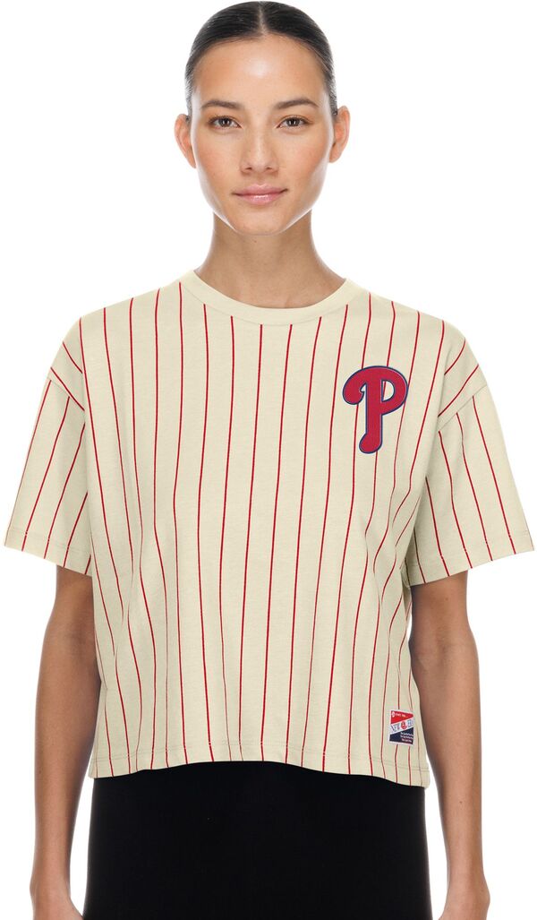 ニュー内鰓 レディース トップス プルオーバー 綿織物 New Era Women\u0027s Philadelphia Phillies White Cotton Throwback T-Shirt NoColor 白いこと