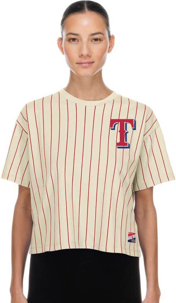 ニュー内鰓 レディース トップス プルオーバー New Era Women\u0027s Texas Rangers White Throwback T-Shirt NoColor 白いこと