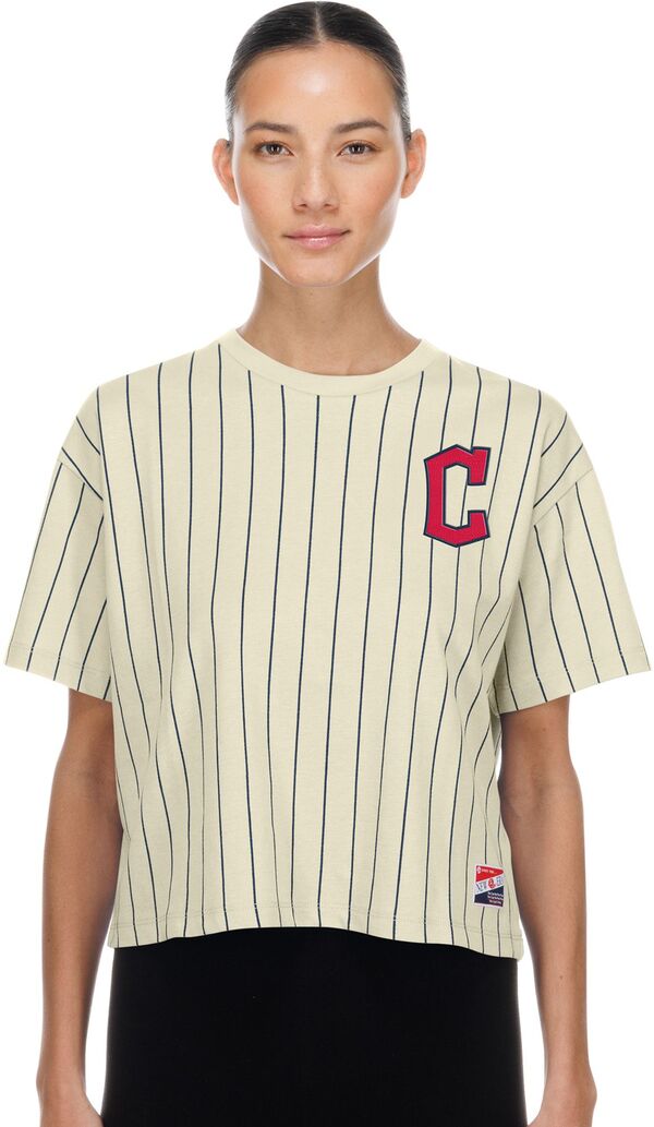 ニュー内鰓 レディース トップス プルオーバー New Era Women\u0027s Cleveland Guardians White Throwback T-Shirt NoColor 白いこと