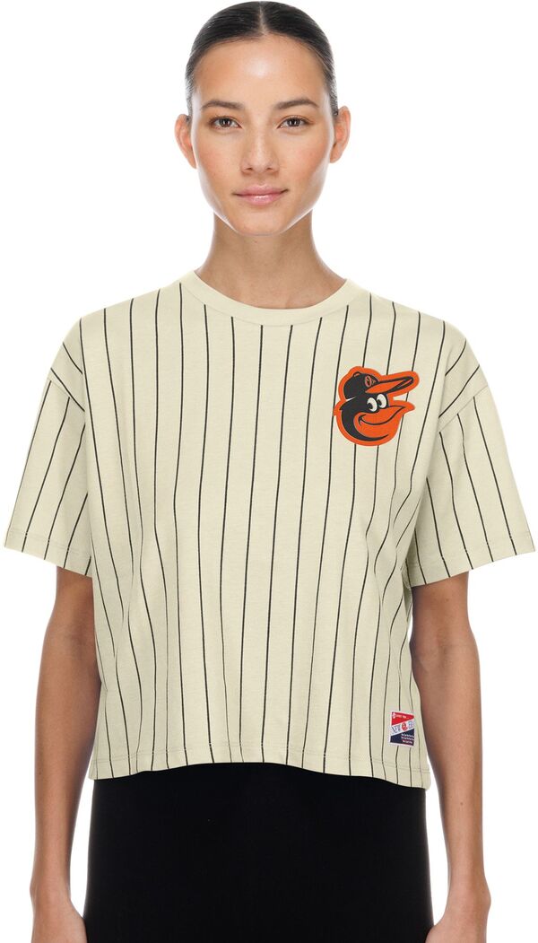 ニュー内鰓 レディース トップス プルオーバー New Era Women\u0027s Baltimore Orioles White Throwback T-Shirt NoColor 白いこと