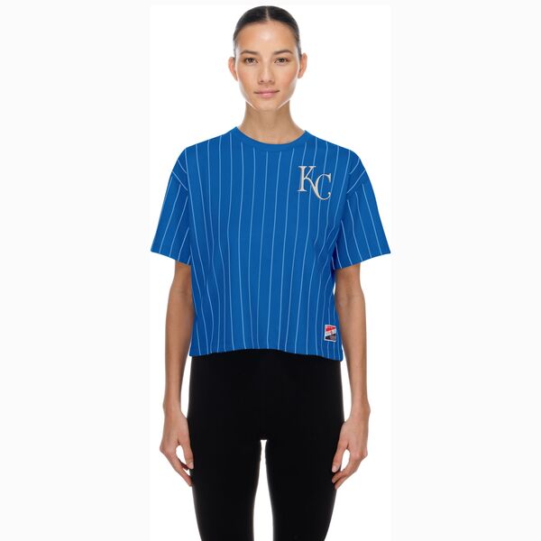 ニュー内鰓 レディース トップス プルオーバー New Era Women\u0027s Kansas City Royals Blue Throwback T-Shirt NoColor 青み