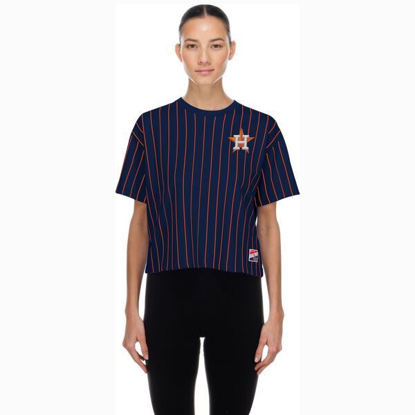 ニュー内鰓 レディース トップス プルオーバー New Era Women\u0027s Houston Astros Navy Throwback T-Shirt NoColor 米国海軍