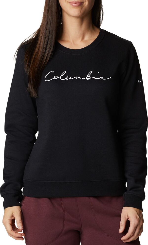 コロンビア レディース アウター パーカー・スウェット 労働者の一団のど首 プルオーバー グラフィック Columbia Women\u0027s Trek Graphicrewneck Sweatshirt Black/Script Logo 黒いこと レディースファッション-トップス