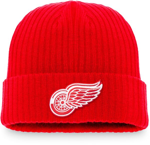 ファナティクス レディース アクセサリー 帽子 Fanatics NHL Detroit Red Wings Core Cuffed Beanie NoColor レッド｜ReVida 店