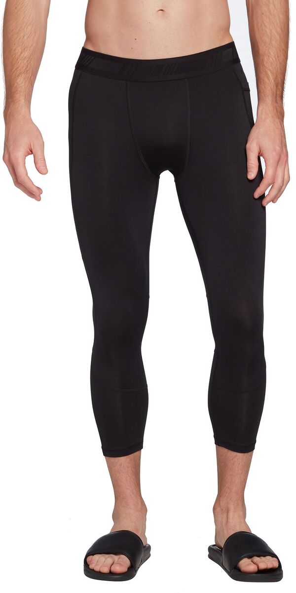 DSG メンズ ボトムス 二分の一ズボン下・さる股引き DSG Men\u0027s 3/4 Compression Tights Pure Black 黒いこと メンズファッション-ズボン・パンツ