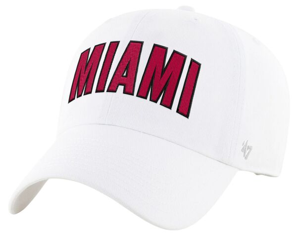 フォーティーセブン メンズ アクセサリー 帽子 '47 Men's Miami Heat White Script Cleanup Adjustable Hat NoColor ホワイト｜ReVida 店
