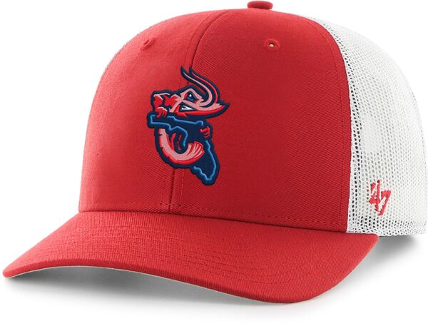 フォーティーセブン メンズ アクセサリー 帽子 '47 Adult Jacksonville Jumbo Shrimp Red Adjustable Trucker Hat NoColor レッド|ReVida 店