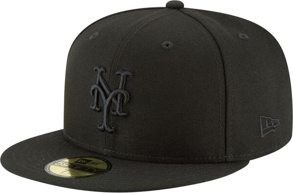 ニュー内鰓 レディース 付属物 鳥打ち帽 New Era Men\u0027s New York Mets 59Fifty Basic Black Fitted Hat NoColor 黒いこと
