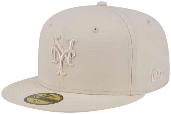 ニュー内鰓 レディース 付属物 鳥打ち帽 New Eradult New York Mets Cream Color Pack 59Fifty Fitted Hat NoColor 皮膚軟化剤
