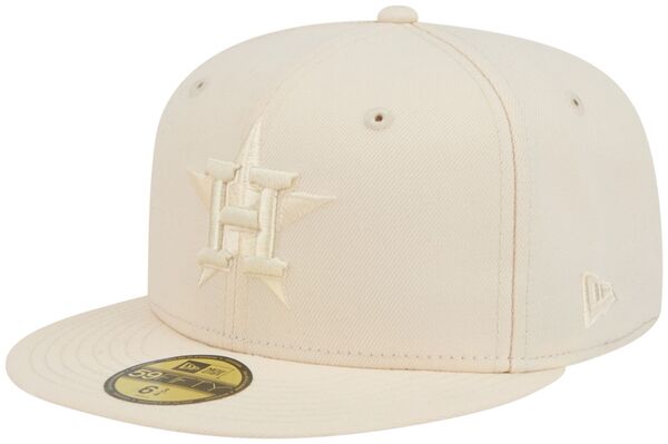 ニュー内鰓 レディース 付属物 鳥打ち帽 New Eradult Houston Astros Cream Color Pack 59Fifty Fitted Hat NoColor 皮膚軟化剤
