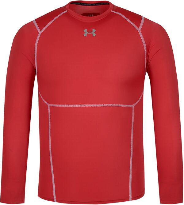 アンダーアーマー メンズ トップス シャツ Under Armour Men's HeatGear Elite Compression Long Sleeve Shirt Red/Reflective レッド｜ReVida 店