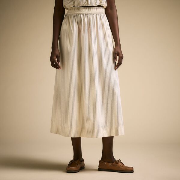 キャリー レディース ボトムスカート ミディ CALIA Women's Woven Midi Skirt Buttercream Pinstripe|ReVida 店