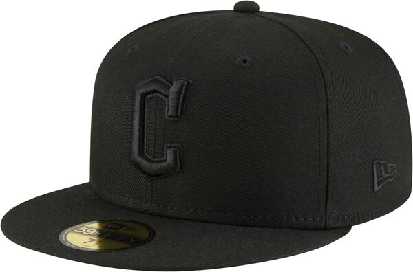 ニュー内鰓 レディース 付属物 鳥打ち帽 New Eradult Cleveland Guardians Black Basic 59Fifty Fitted Hat NoColor 黒いこと