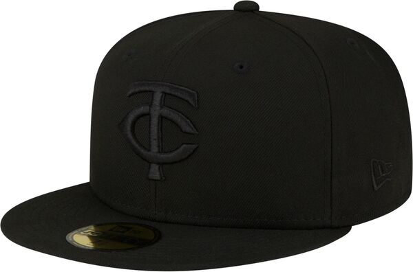 ニュー内鰓 レディース 付属物 鳥打ち帽 New Eradult Minnesota Twins Black Basic 59Fifty Fitted Hat NoColor 黒いこと