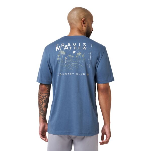 トラビスマヒュー メンズ トップス Tシャツ TravisMathew Men's Putt Pace Golf T-Shirt Bering Sea｜ReVida 店
