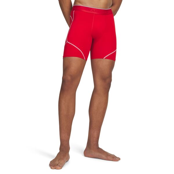 アンダーアーマー メンズ ボトムス カジュアルパンツ ショートパンツ Under Armour Men's HeatGear Elite Long Compression Shorts Red/Reflective レッド｜ReVida 店