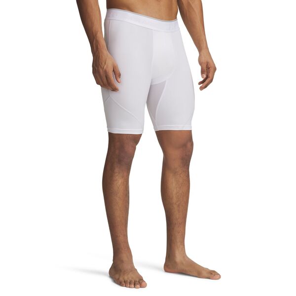 アンダーアーマー メンズ ボトムス カジュアルパンツ ショートパンツ Under Armour Men's HeatGear Elite Long Compression Shorts White/Reflective ホワイト｜ReVida 店