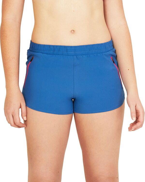 機敏さ レディース ボトムス 二分の一ズボン下・さる股引き 遊撃手ズボン下 Speedo Women\u0027s Color Block Shorts Bright Cobalt 青緑色