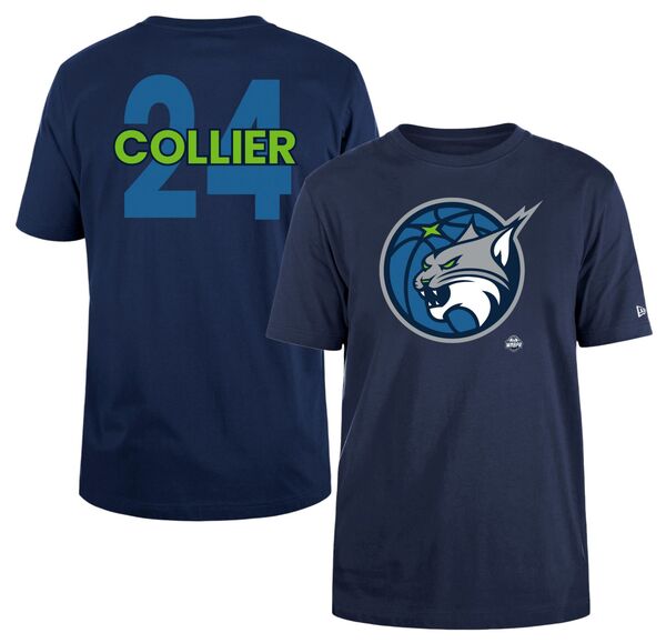 ニュー内鰓 メンズ トップス プルオーバー New Era Men\u0027s Minnesota Lynx Napheesa Collier #24 Navy T-Shirt NoColor 米国海軍
