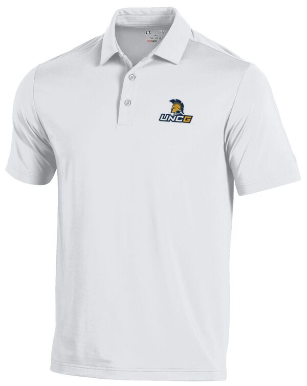 アンダーアーマー メンズ トップス スポーツシャツ Under Armour Men\u0027s UNC Greensboro Spartans White Polo NoColor 白いこと