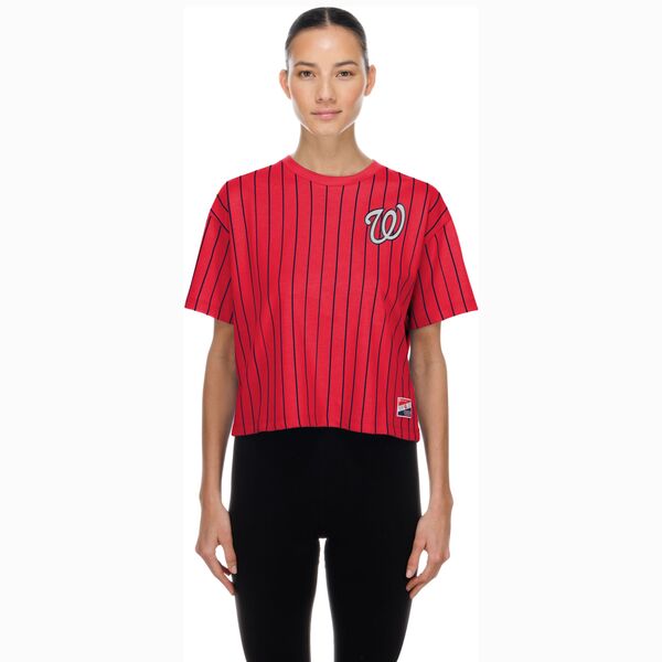ニュー内鰓 レディース トップス プルオーバー New Era Women\u0027s Washingtonationals Red Throwback T-Shirt NoColor 赤いこと
