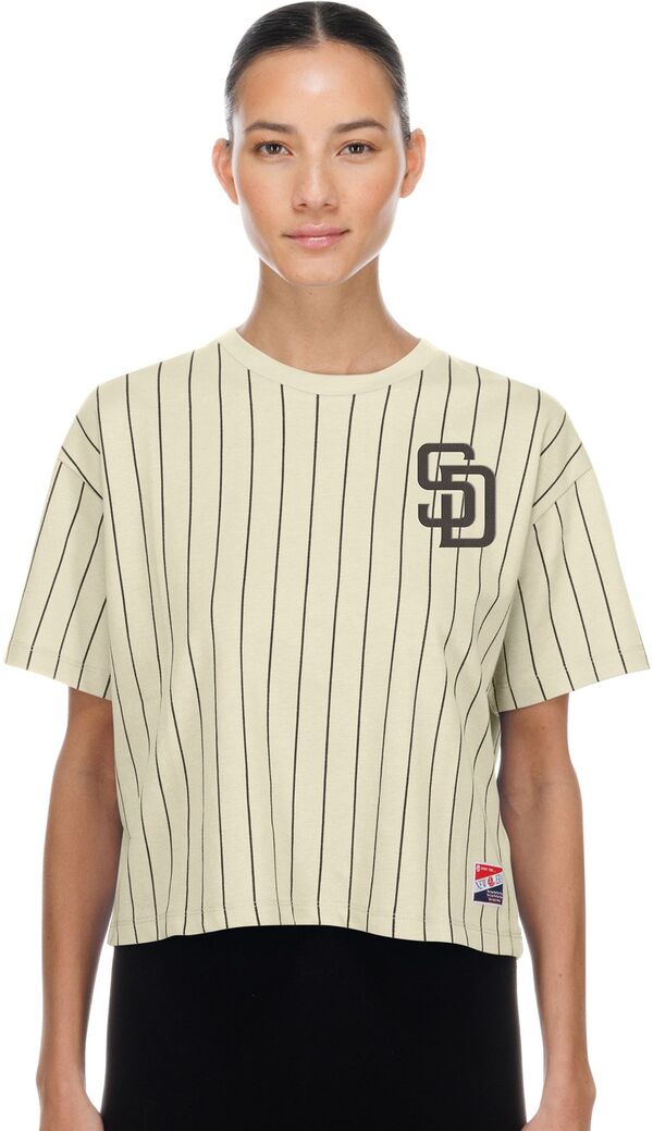 ニュー内鰓 レディース トップス プルオーバー New Era Women\u0027san Diego Padres White Throwback T-Shirt NoColor 白いこと