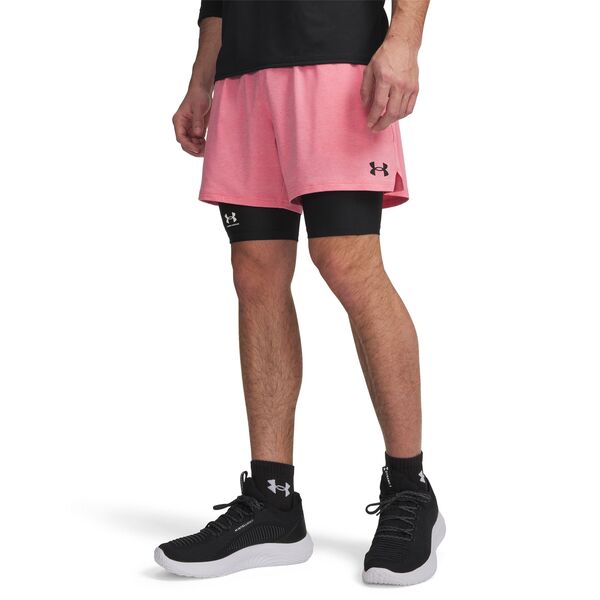 アンダーアーマー メンズ ボトムス 心地好いズボン下 遊撃手ズボン下 編み物 Under Armour Men\u0027s Vanish Knit 6\u0027\u0027 Shorts Posh Pink/Black 黒いこと