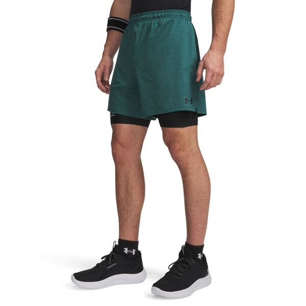 アンダーアーマー メンズ ボトムス 心地好いズボン下 遊撃手ズボン下 編み物 Under Armour Men\u0027s Vanish Knit 6\u0027\u0027 Shorts Rack Green/Black 黒いこと