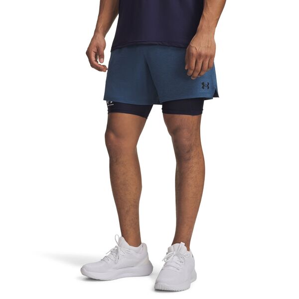 アンダーアーマー メンズ ボトムス 心地好いズボン下 遊撃手ズボン下 編み物 Under Armour Men\u0027s Vanish Knit 6\u0027\u0027 Shorts Wham Blue/Black 黒いこと