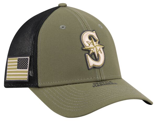 ニュー内鰓 レディース 添え物 かぶり笠 New Eradult Armed Forces Day 2026 Seattle Mariners 39Thirty Stretch Fit Hat NoColor