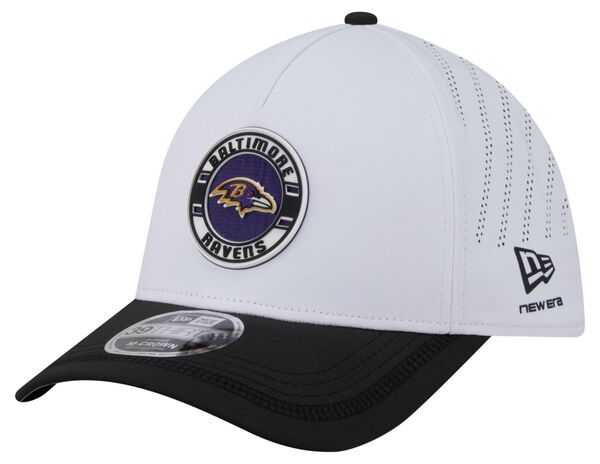 ニューエラ メンズ アクセサリー 帽子 New Eradult Baltimore Ravens White A-Frame Patch 39Thirty Stretch Fit Hat NoColor ホワイト|ReVida 店