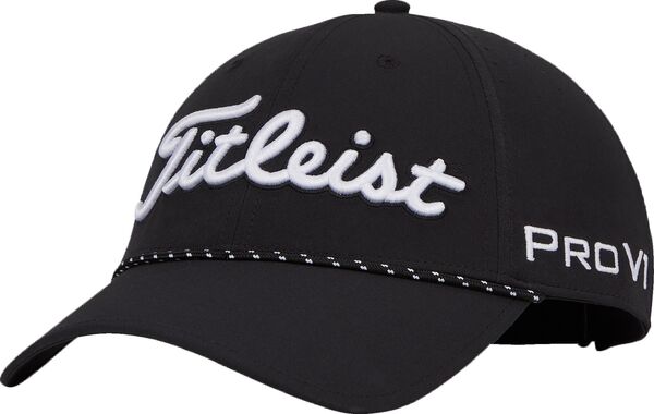 タイトリスト メンズ アクセサリー 帽子 Titleist Men's Tour Breezer Golf Hat Black/White ホワイト｜ReVida 店