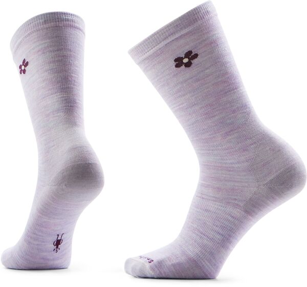 かっこ良い羊毛 レディース アンダーお召しもの ソックス SmartWool Women\u0027s Everyday Groovy Bloom Crew Socks Purpleclipse パープル