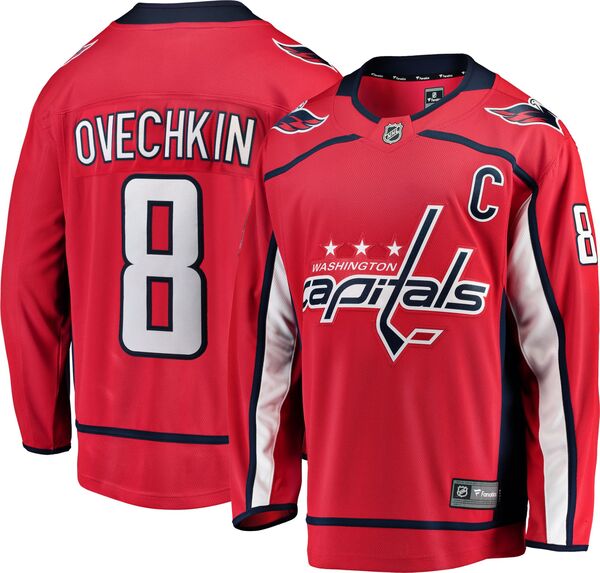 ファナティクス メンズ トップス シャツ キャップ ジャージー Fanatics NHL Men's Washington Capitals Alexander Ovechkin #8 Breakaway Home Replica Jersey NoColor｜ReVida 店