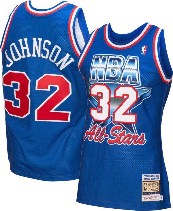 ミッチェル\u0026ネス メンズ トップス プルオーバー プルオーバー Mitchell \u0026 Ness Men\u0027s 1992 Los Angeles Lakers Magic Johnson Royal Blue Hardwood Classicswingman Jersey NoColor 青色