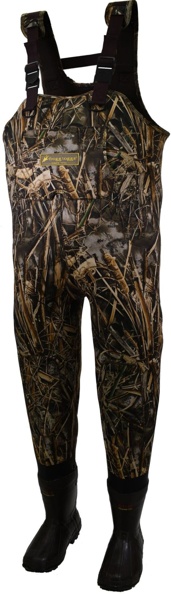 フロッグトッグス メンズ ボトムス 心地よいズボン下 ブーツ frogg toggs Men\u0027s Amphib 3.5 Neoprene Camo Bootfoot Waders Realtree Max 7