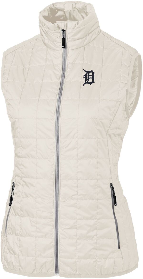 裁断師アンドうしろ側 レディース トップス より良い Cutter \u0026 Buck Women\u0027s Detroitigers Brown Eco Insulated Full Zip Vest NoColor 赤銅色
