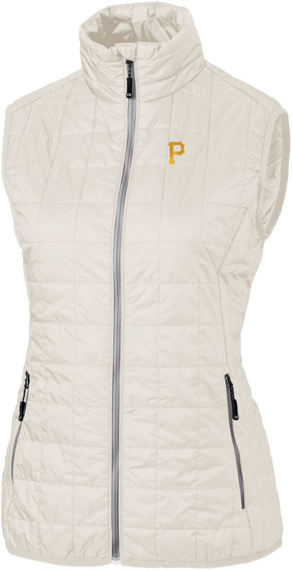 切断機アンドうしろ側 レディース トップス より良い Cutter \u0026 Buck Women\u0027s Pittsburgh Pirates Brown Eco Insulated Full Zip Vest NoColor 赤銅色