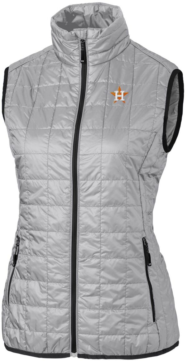 裁断師アンドうしろ側 レディース トップス より良い Cutter \u0026 Buck Women\u0027s Houston Astros Polished Eco Insulated Full Zip Vest NoColor
