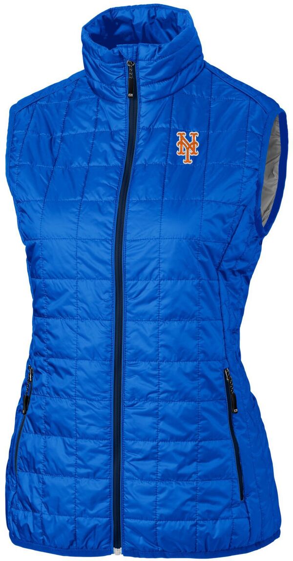 裁断師アンドうしろ側 レディース トップス より良い Cutter \u0026 Buck Women\u0027s New York Mets Royal Eco Insulated Full Zip Vest NoColor