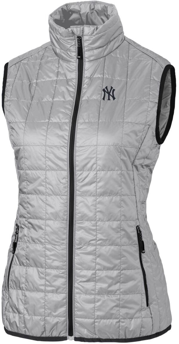 裁断師アンドうしろ側 レディース トップス より良い Cutter \u0026 Buck Women\u0027s New York Yankees Polished Eco Insulated Full Zip Vest NoColor
