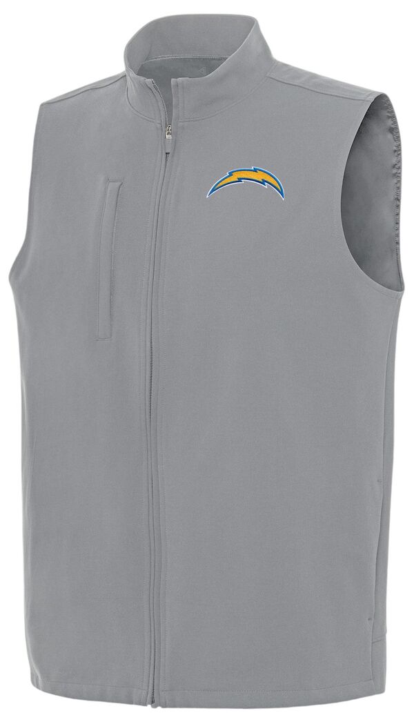 アンティグア メンズ トップス ベスト Antigua Men's Los Angeles Chargers Regard Full Zip Vest NoColor｜ReVida 店