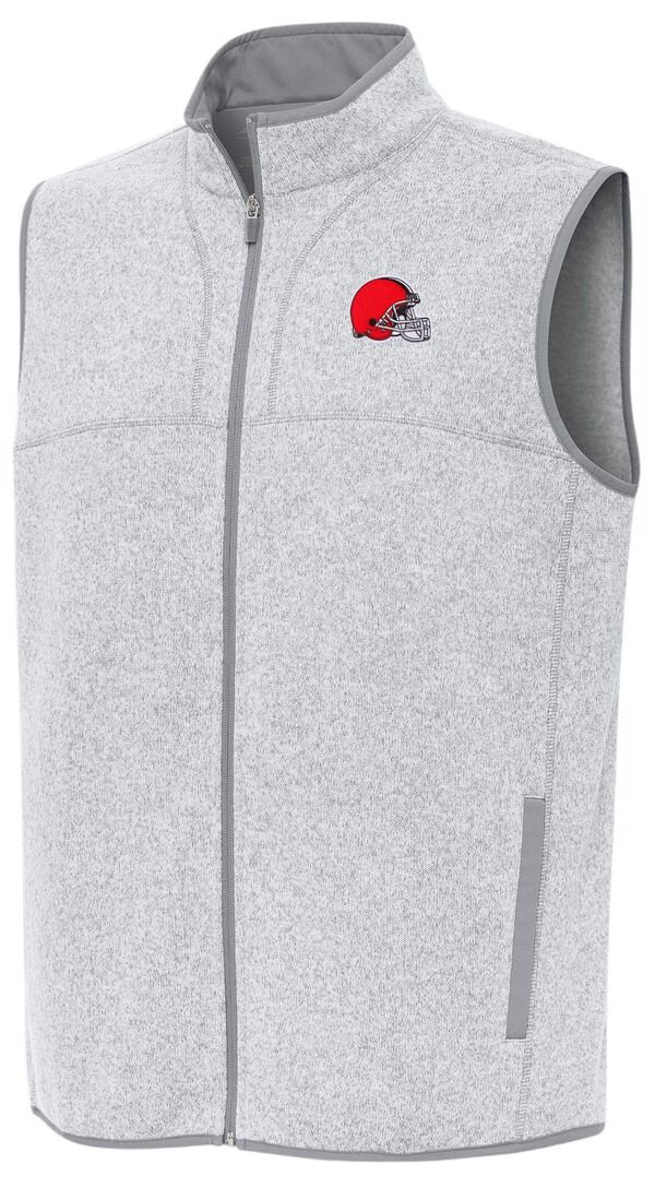 アンティグア メンズ トップス ベスト Antigua Men's Cleveland Browns Fortune Full Zip Vest NoColor|ReVida 店