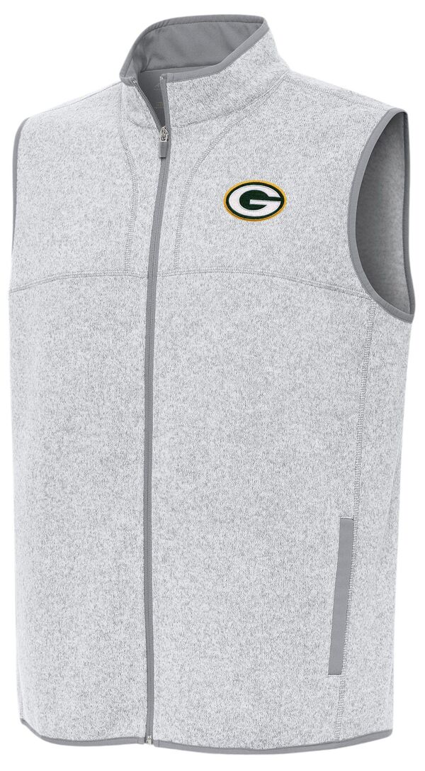 アンティグア メンズ トップス ベスト Antigua Men's Green Bay Packers Fortune Full Zip Vest NoColor グリーン|ReVida 店