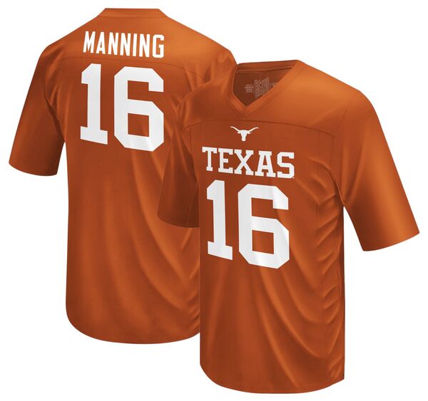 レトロブランド メンズ トップス ティーシャツ ティーシャツ Retro Brand Men\u0027s Texas Longhorns Arch Manning #16 Burnt Orange Replica Football Jersey NoColor オレンジ色